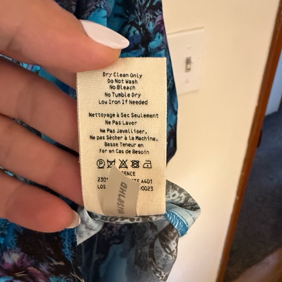 L'AGENCE Blue and Purple Button Down Shirt - Picture 9 of 16